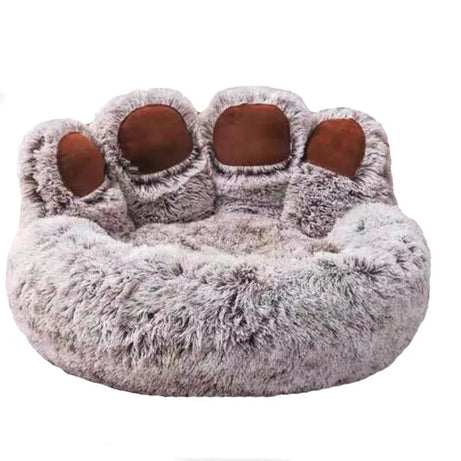 Large Fluffy Dog Bed - Cozy Sofa Style Pet Basket for Small to Medium Dogs