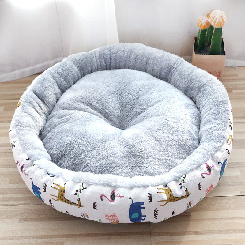 Round Dog Bed Cat Bed Padded With Cotton