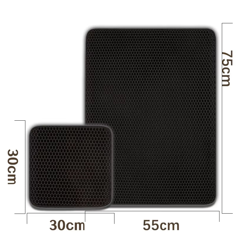 Waterproof Double-Layer Non-Slip Cat Litter Mat – Washable
