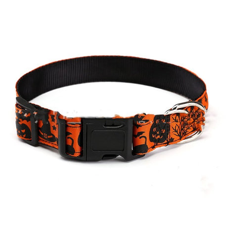 Adjustable Halloween Pet Collar – Nylon Dog & Cat Costume Accessory
