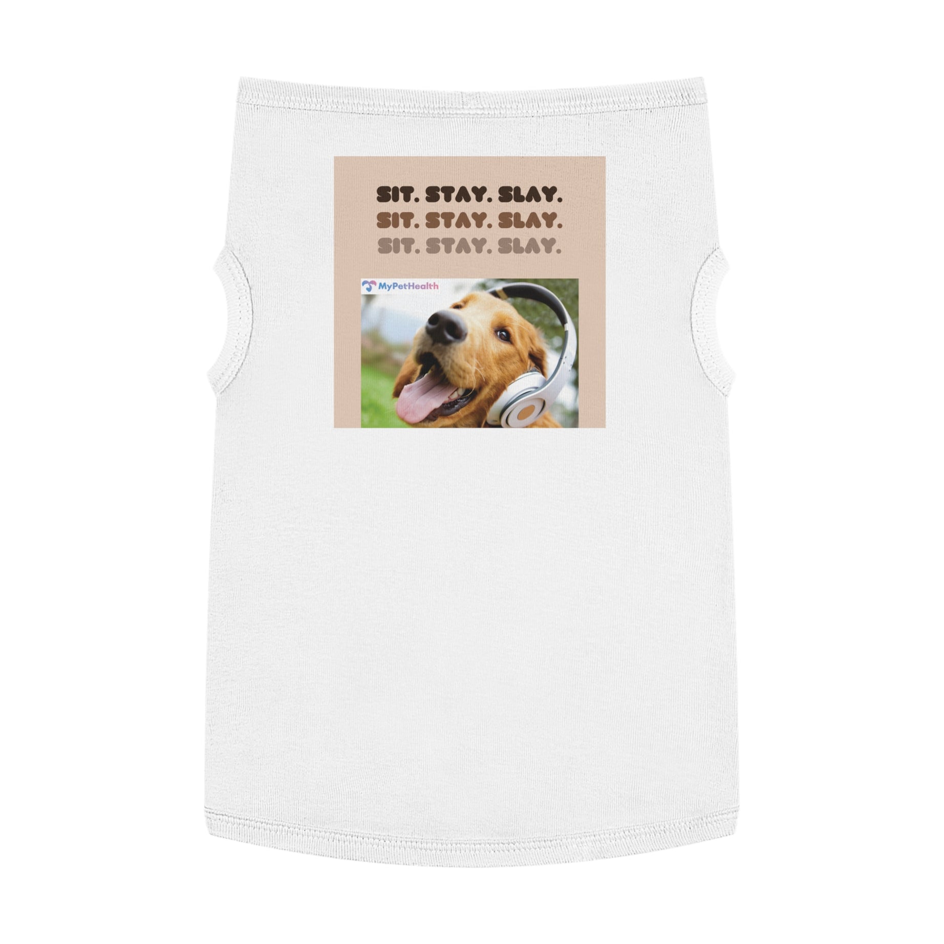 Funny Pet Tank Top - "Sit. Stay. Slay." for Dogs - Perfect for Pet Lovers and Gifts