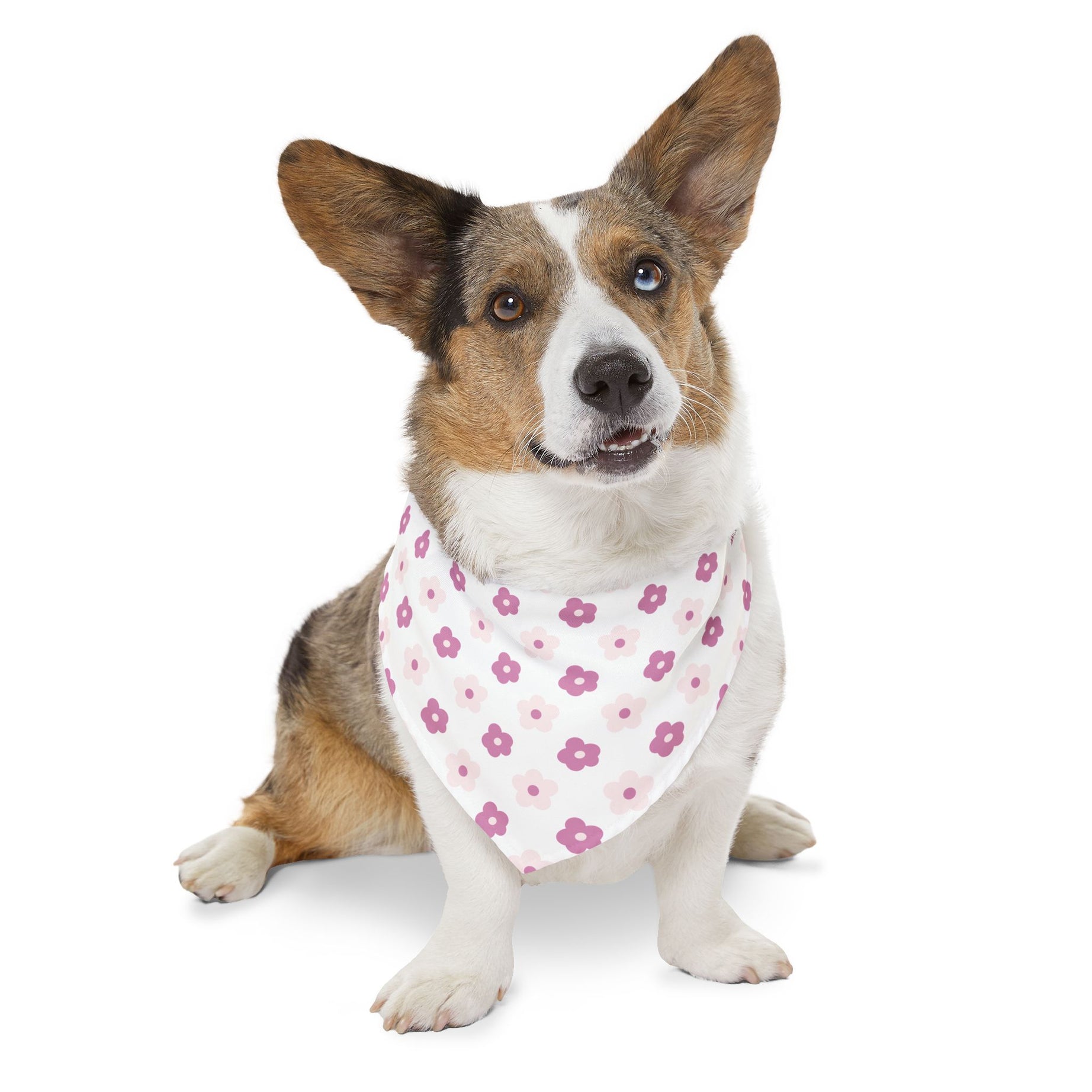 Flower Pattern 1 Pet Bandana Collar for Dogs