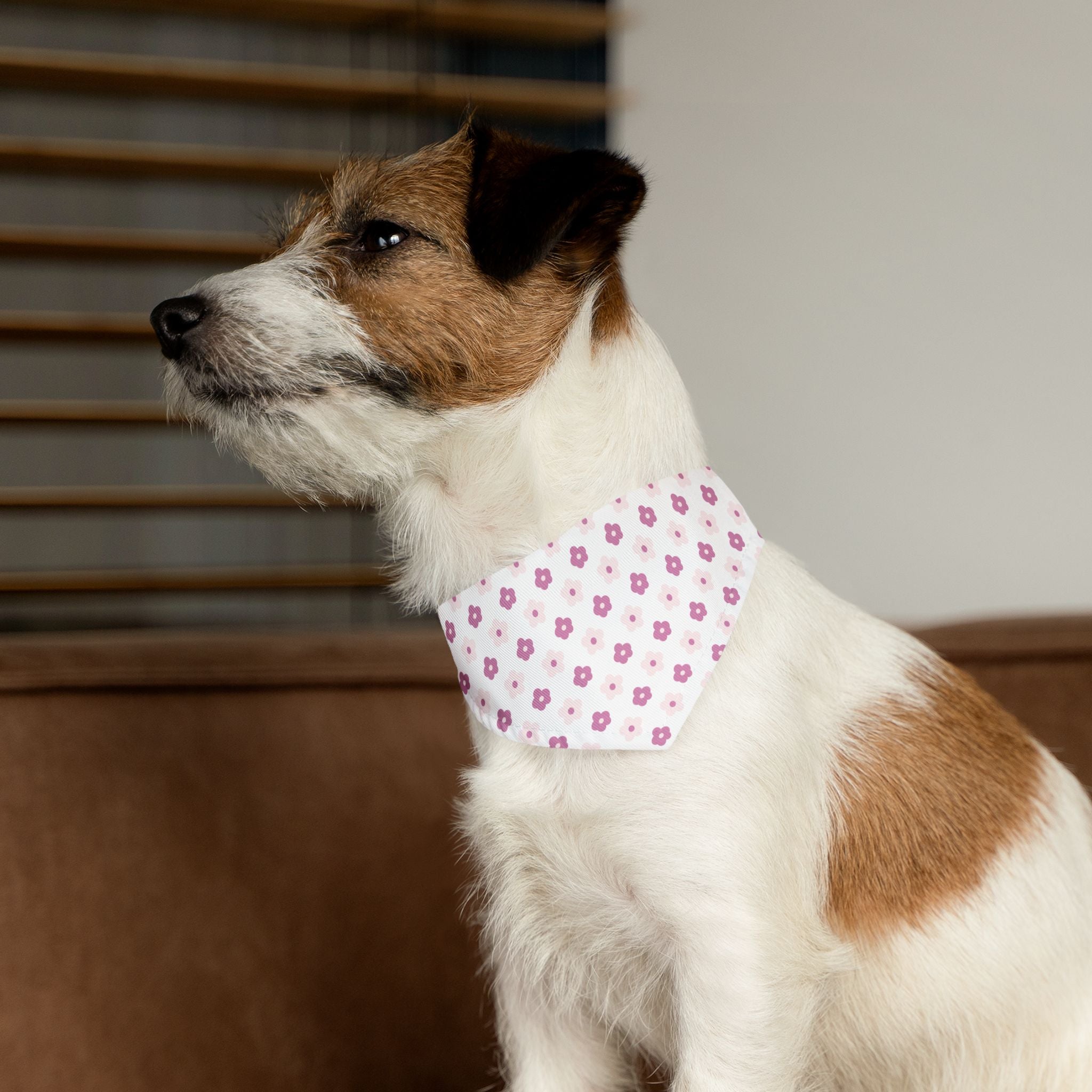 Flower Pattern 1 Pet Bandana Collar for Dogs