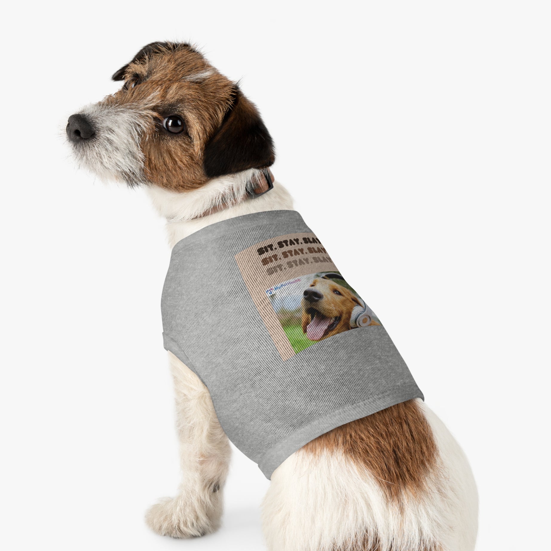 Funny Pet Tank Top - "Sit. Stay. Slay." for Dogs - Perfect for Pet Lovers and Gifts