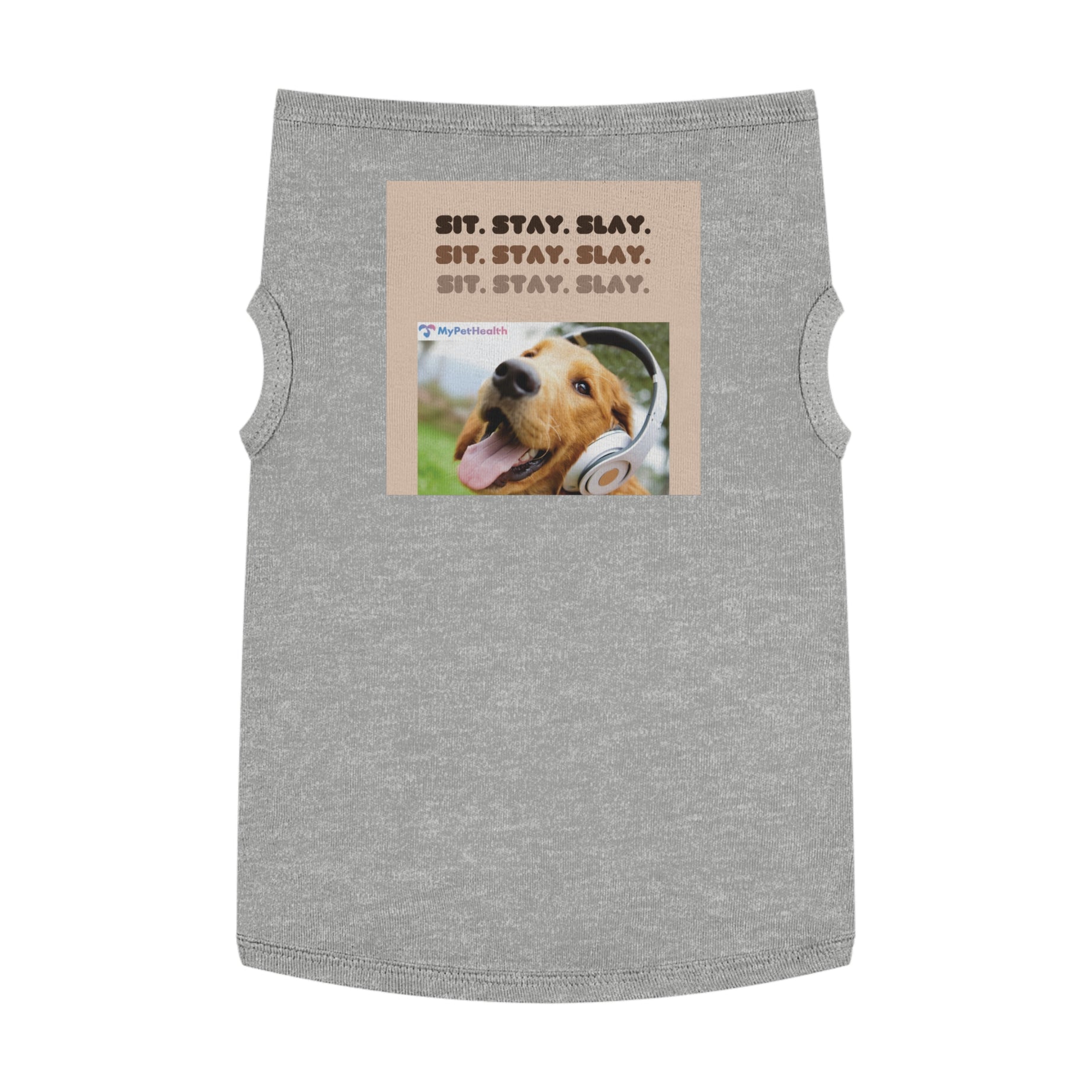 Funny Pet Tank Top - "Sit. Stay. Slay." for Dogs - Perfect for Pet Lovers and Gifts