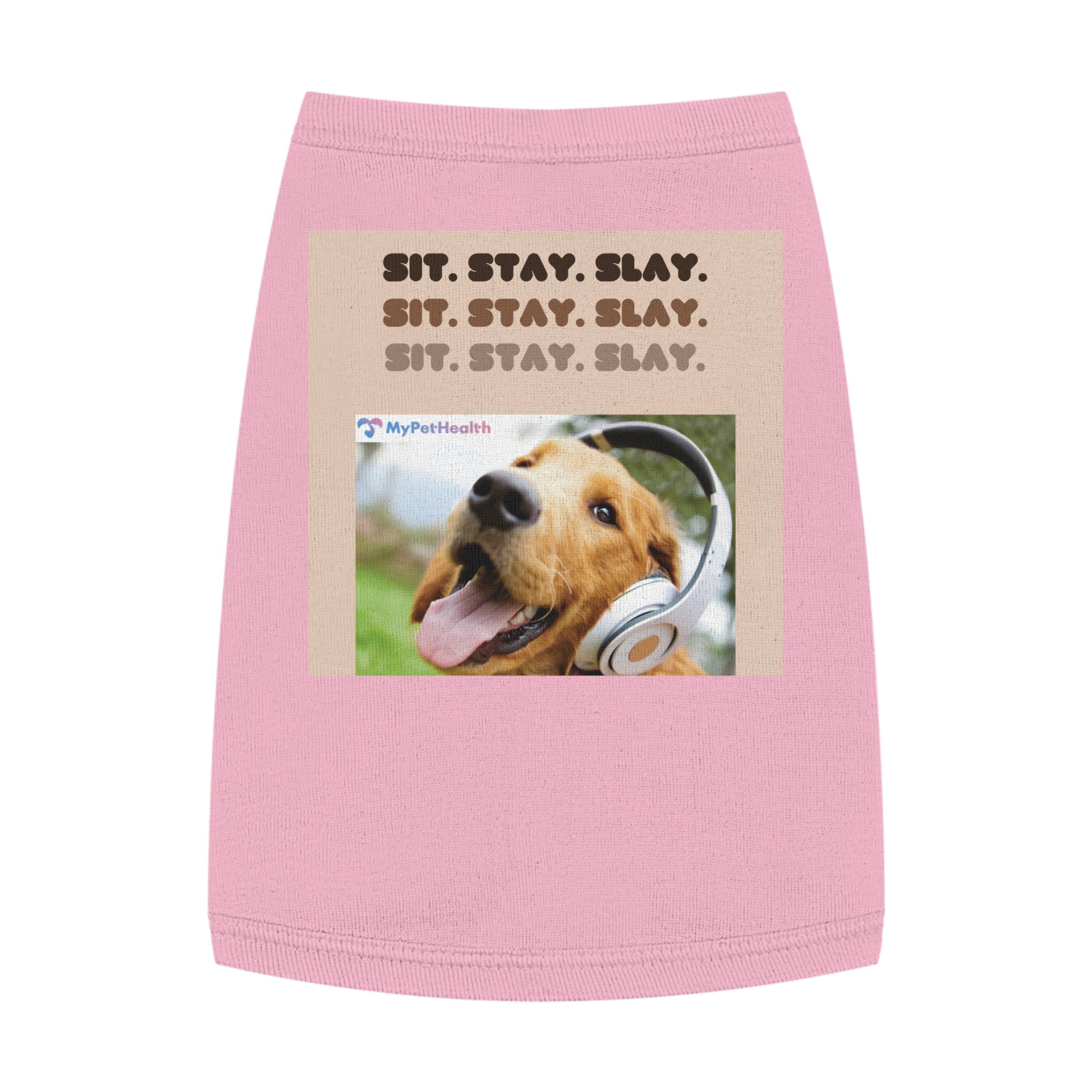 Funny Pet Tank Top - "Sit. Stay. Slay." for Dogs - Perfect for Pet Lovers and Gifts