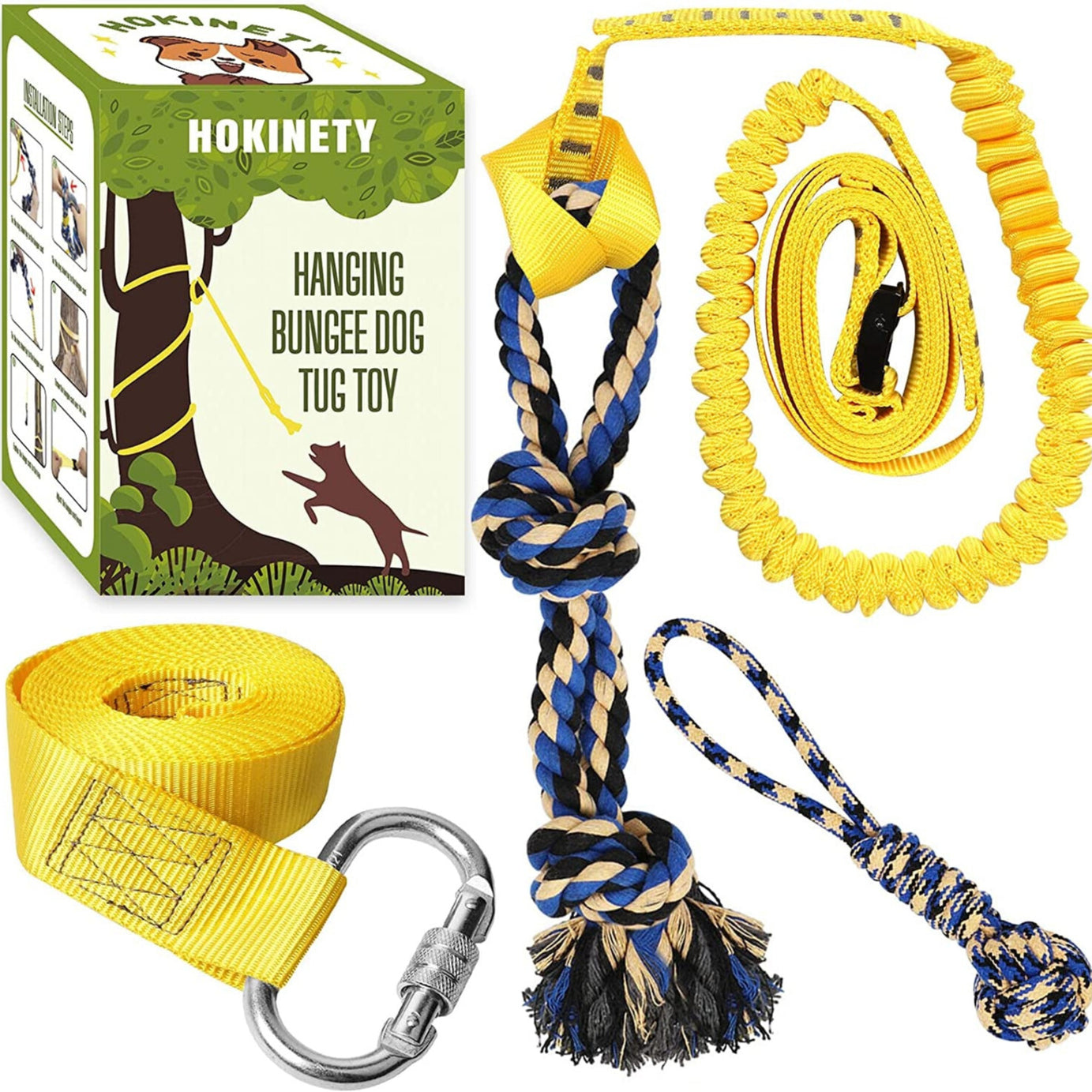 Dog Hanging Bungee Tug Toy: Interactive Tether Tug-Of-War for Pitbull