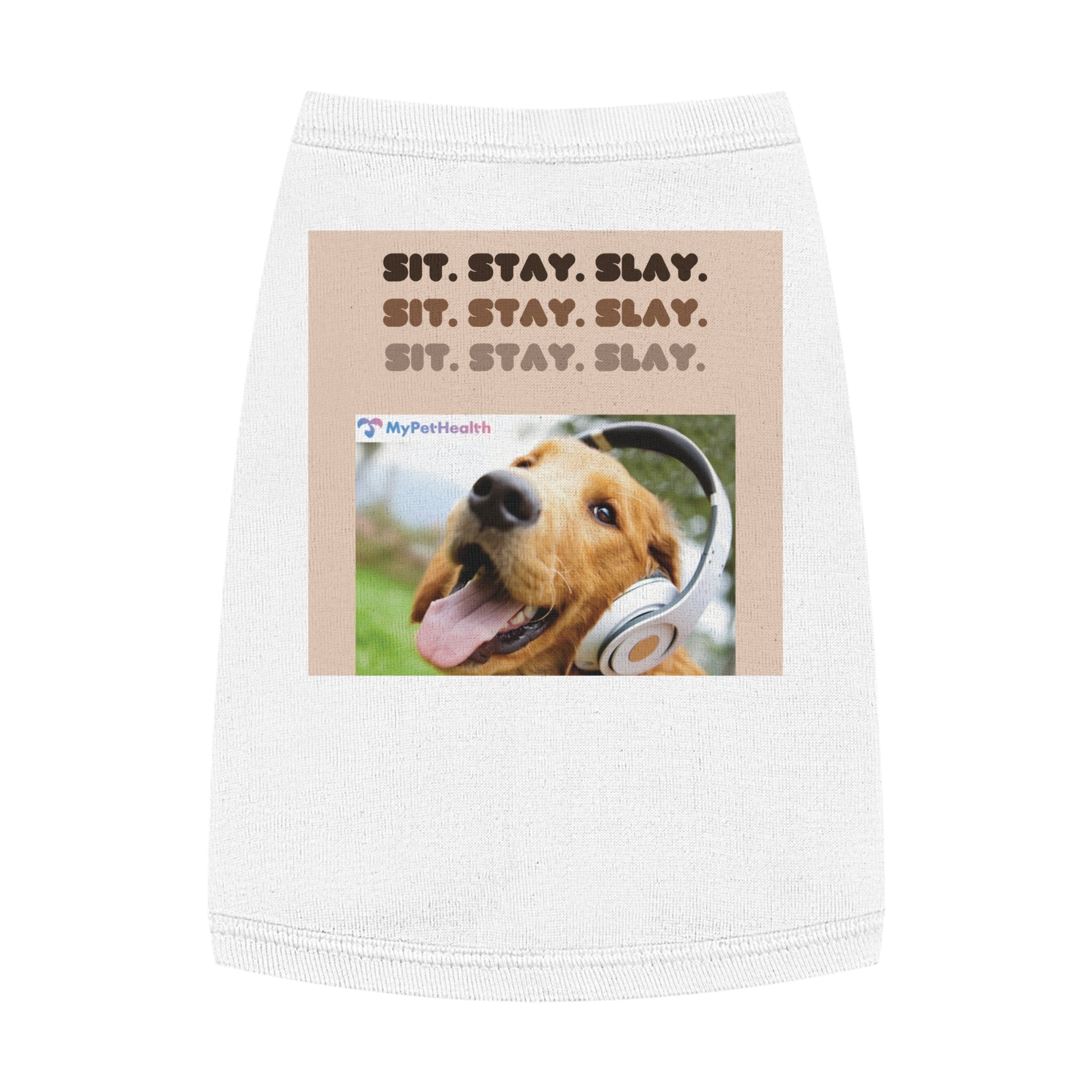 Funny Pet Tank Top - "Sit. Stay. Slay." for Dogs - Perfect for Pet Lovers and Gifts