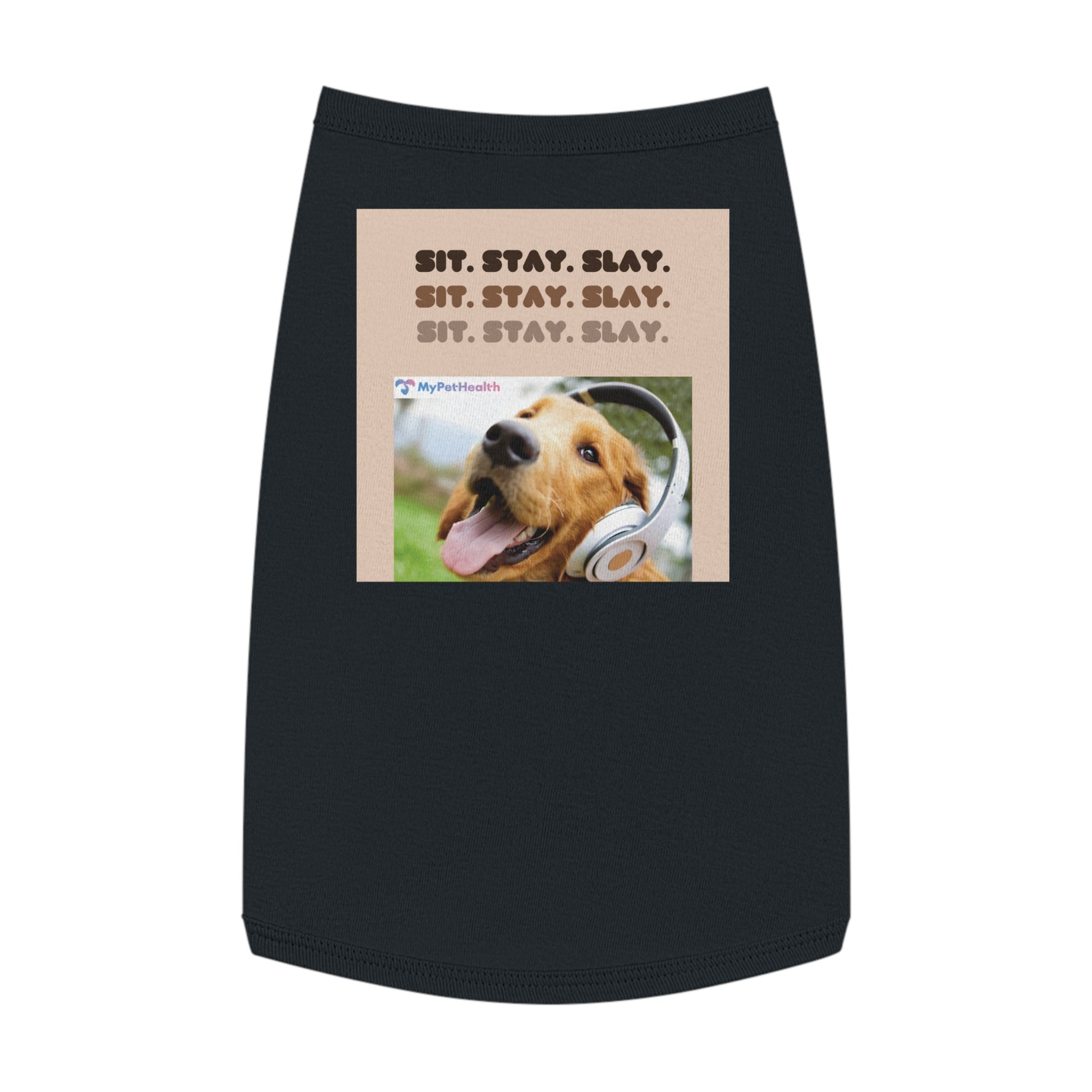 Funny Pet Tank Top - "Sit. Stay. Slay." for Dogs - Perfect for Pet Lovers and Gifts