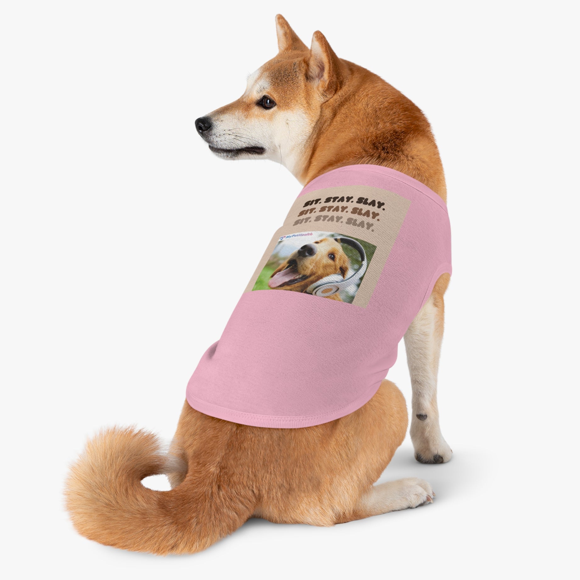 Funny Pet Tank Top - "Sit. Stay. Slay." for Dogs - Perfect for Pet Lovers and Gifts