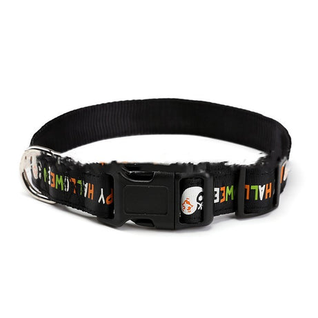 Adjustable Halloween Pet Collar – Nylon Dog & Cat Costume Accessory