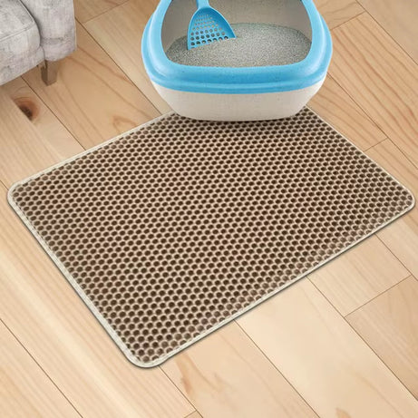 Waterproof Double-Layer Non-Slip Cat Litter Mat – Washable