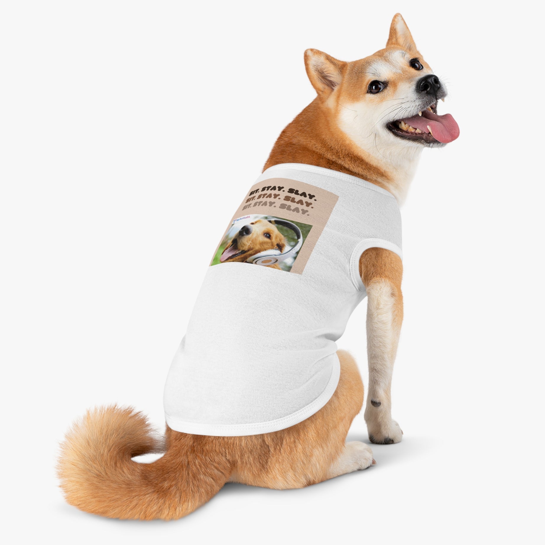 Funny Pet Tank Top - "Sit. Stay. Slay." for Dogs - Perfect for Pet Lovers and Gifts