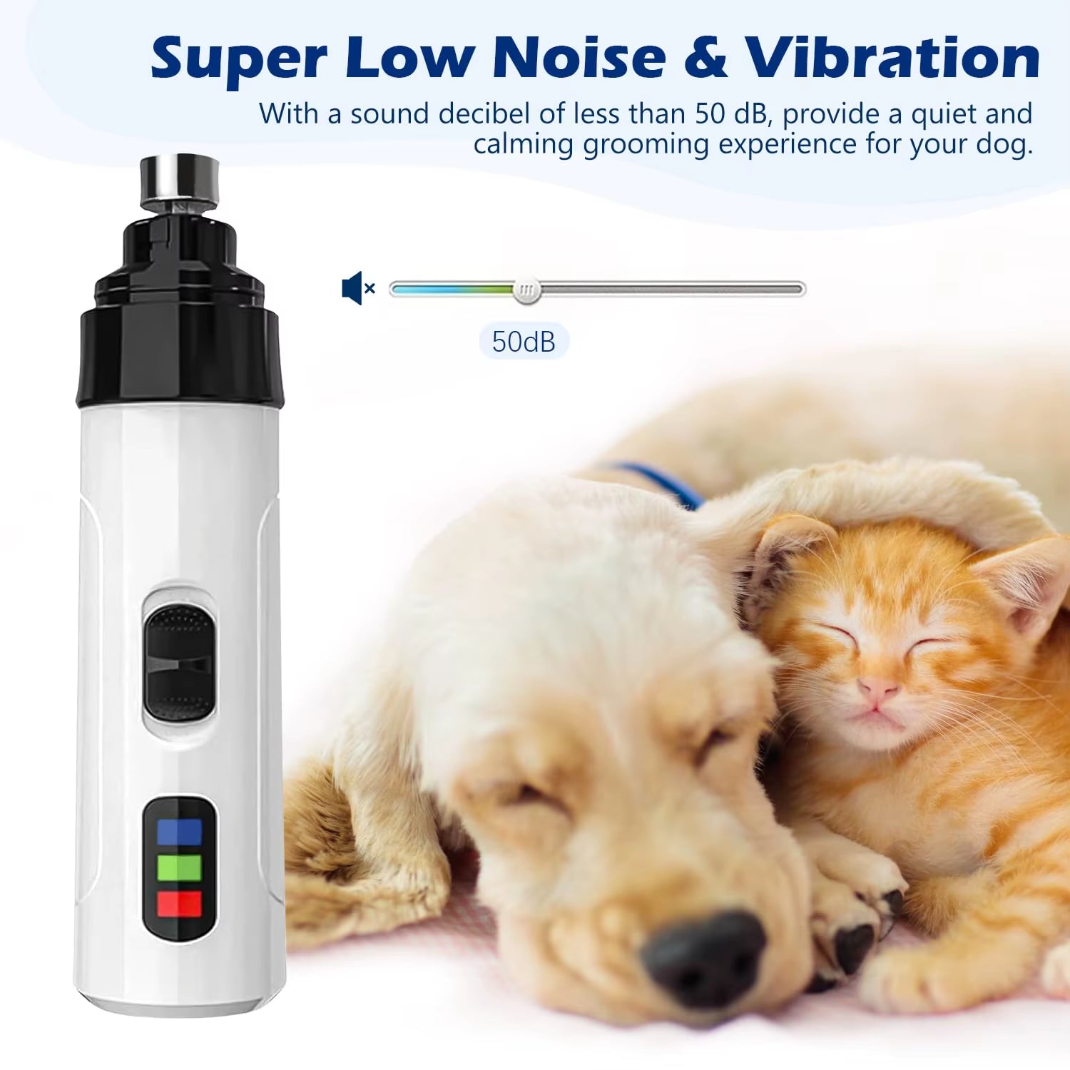 Silent Grind Pro Dog Nail Trimmer – Electric Pet Grooming Tool