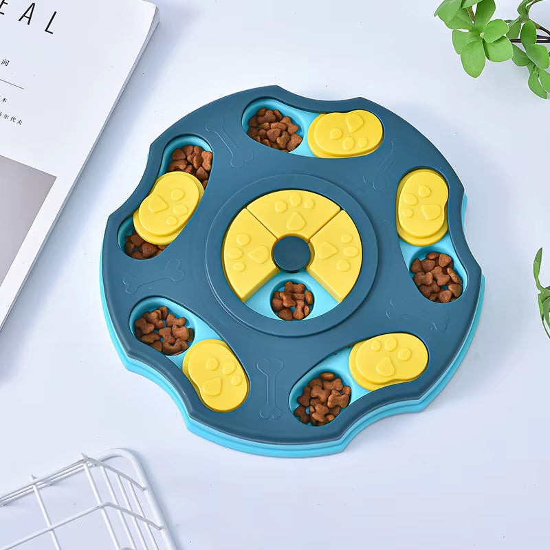 Dog Puzzle Toy Slow Feeder IQ Food Dispenser Non-Slip Bowl