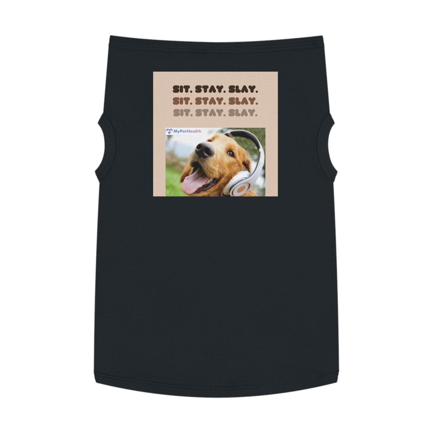 Funny Pet Tank Top - "Sit. Stay. Slay." for Dogs - Perfect for Pet Lovers and Gifts