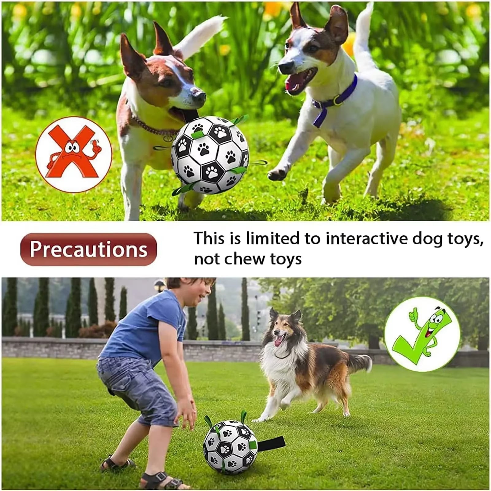 Interactive Inflatable Dog Soccer Ball for Large Dogs, Outdoor