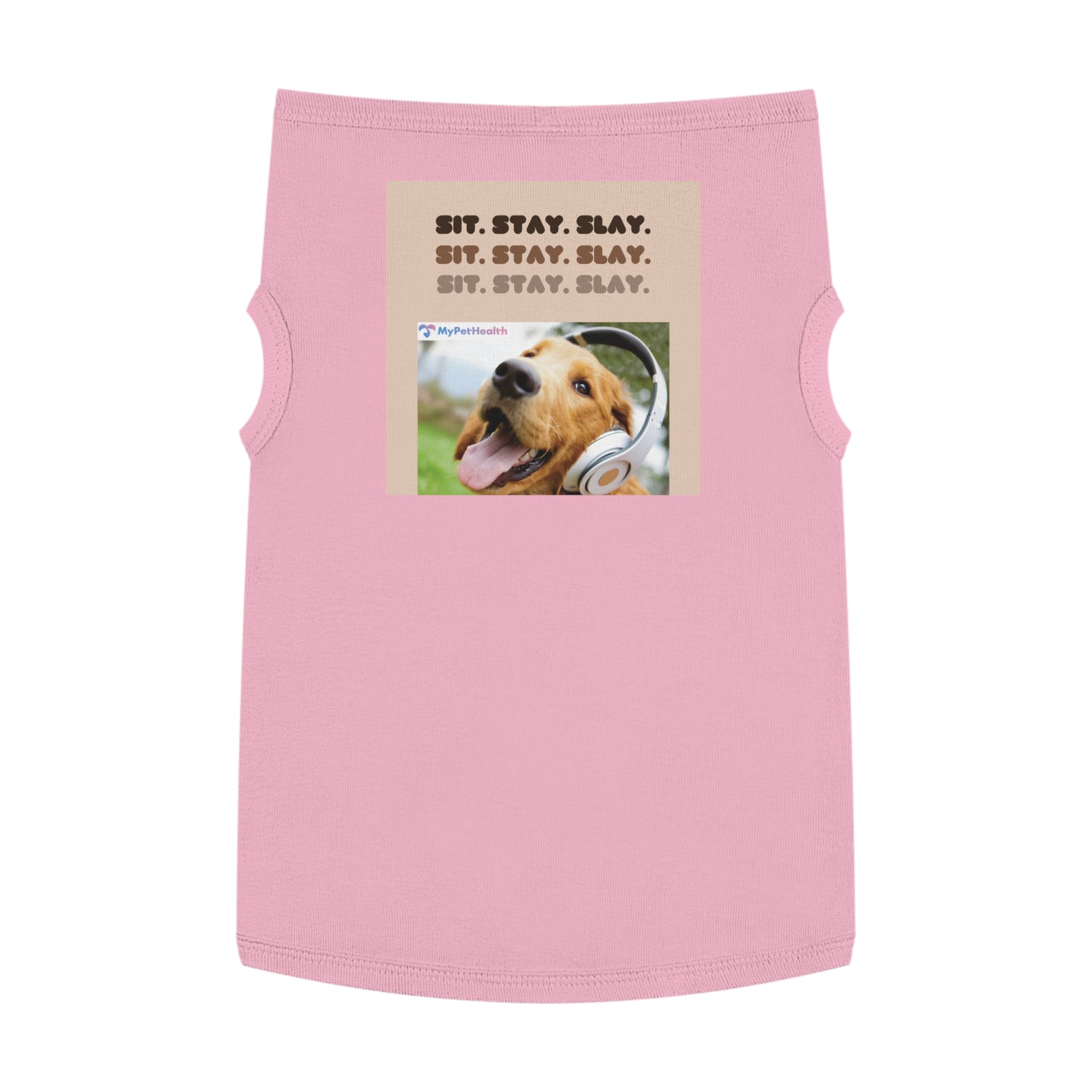Funny Pet Tank Top - "Sit. Stay. Slay." for Dogs - Perfect for Pet Lovers and Gifts