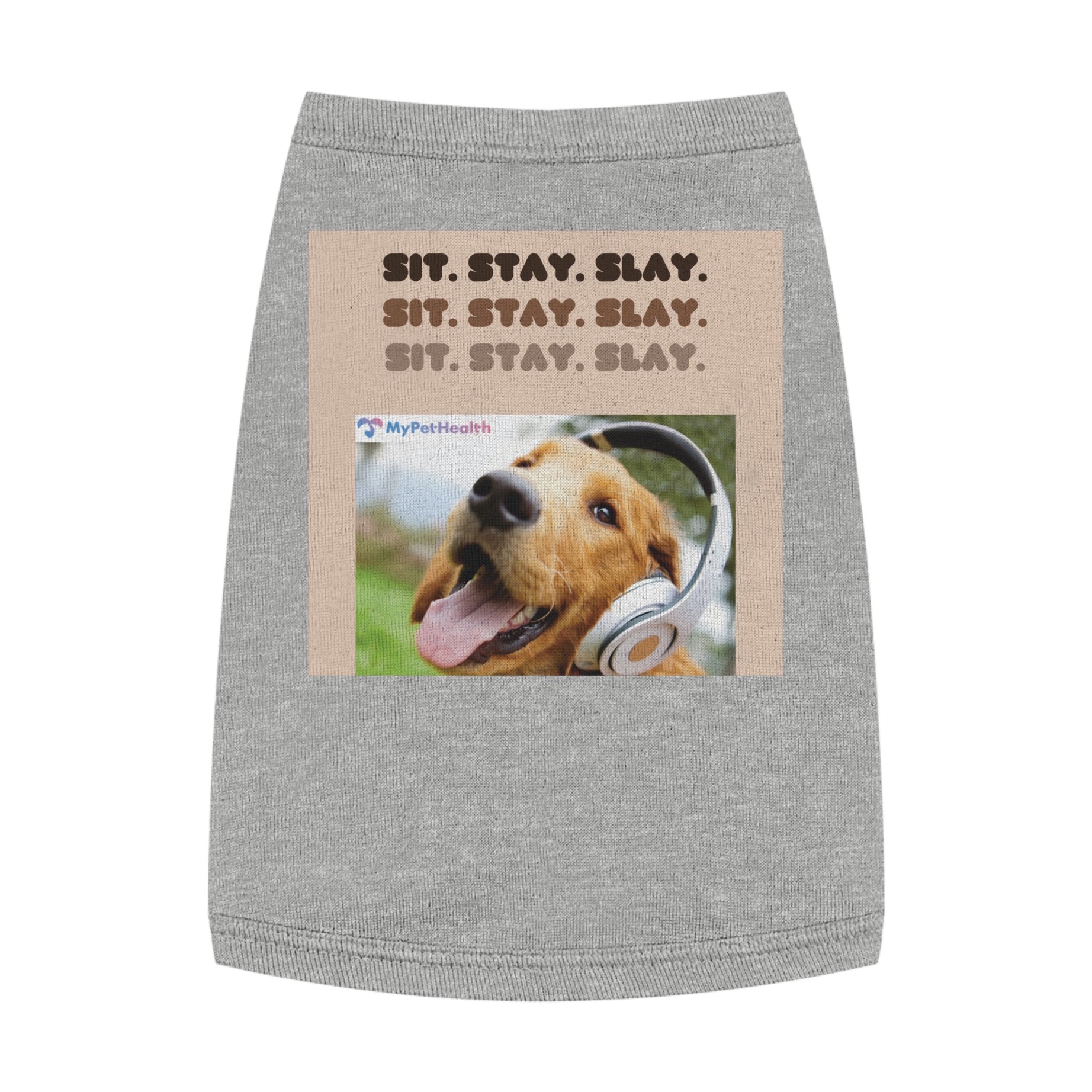 Funny Pet Tank Top - "Sit. Stay. Slay." for Dogs - Perfect for Pet Lovers and Gifts
