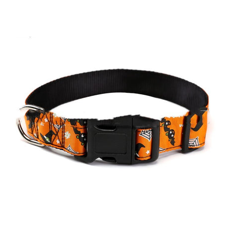 Adjustable Halloween Pet Collar – Nylon Dog & Cat Costume Accessory