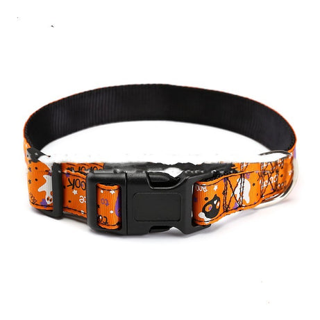 Adjustable Halloween Pet Collar – Nylon Dog & Cat Costume Accessory