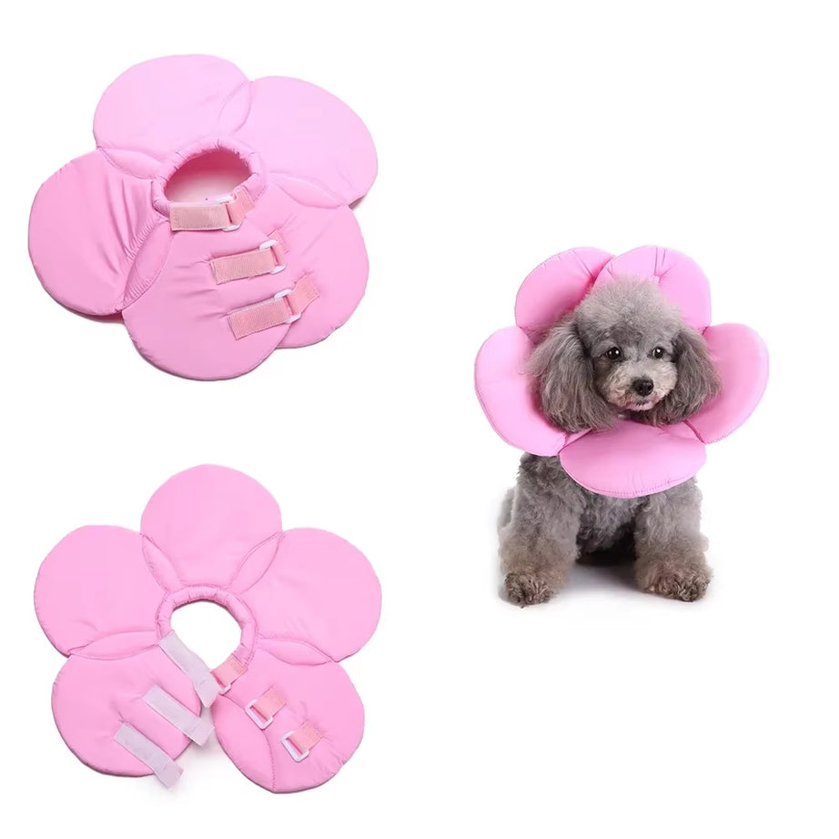 Flower Shape Dog Surgery Collar, Anti-Barking, Pomeranian Recovery