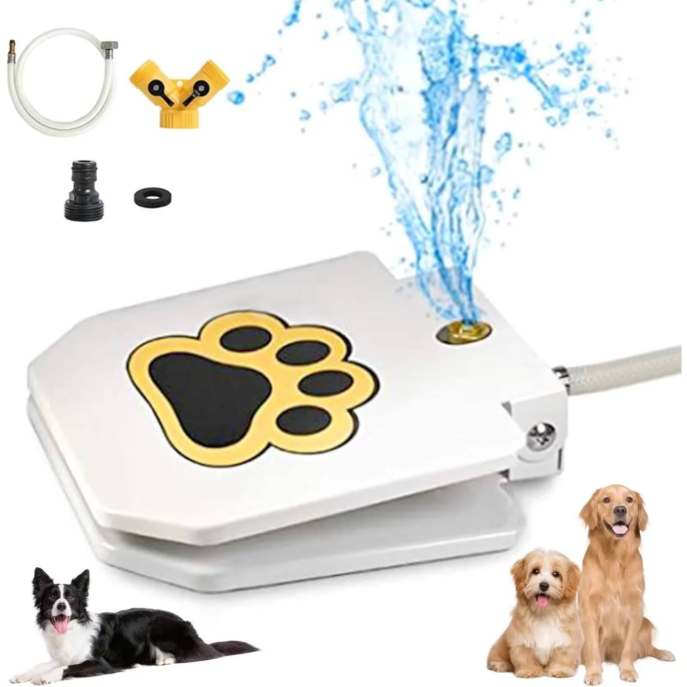  Dog Outdoor Step-On Drinking Fountain – Easy Paw Activated, Durable & Fresh Water