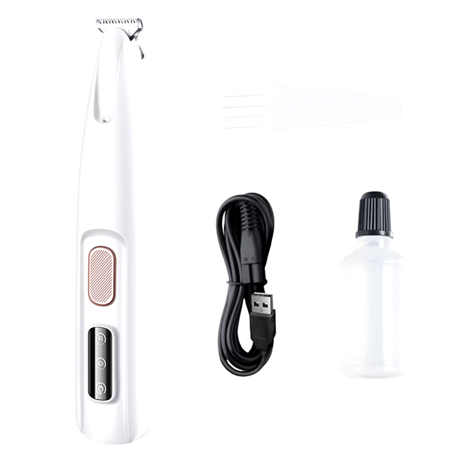 Rechargeable Waterproof Pet Paw Trimmer with LED Light for Dogs