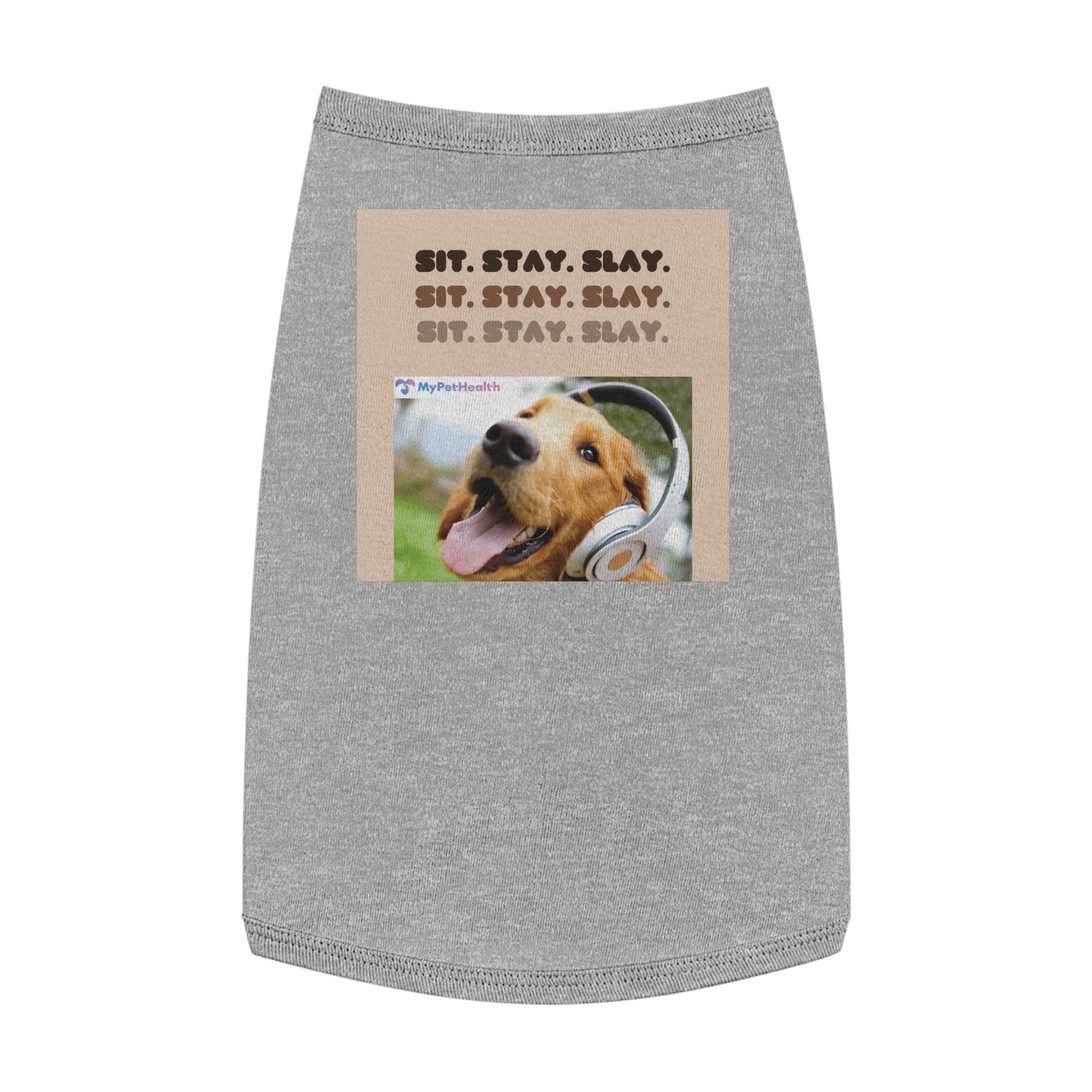 Funny Pet Tank Top - "Sit. Stay. Slay." for Dogs - Perfect for Pet Lovers and Gifts