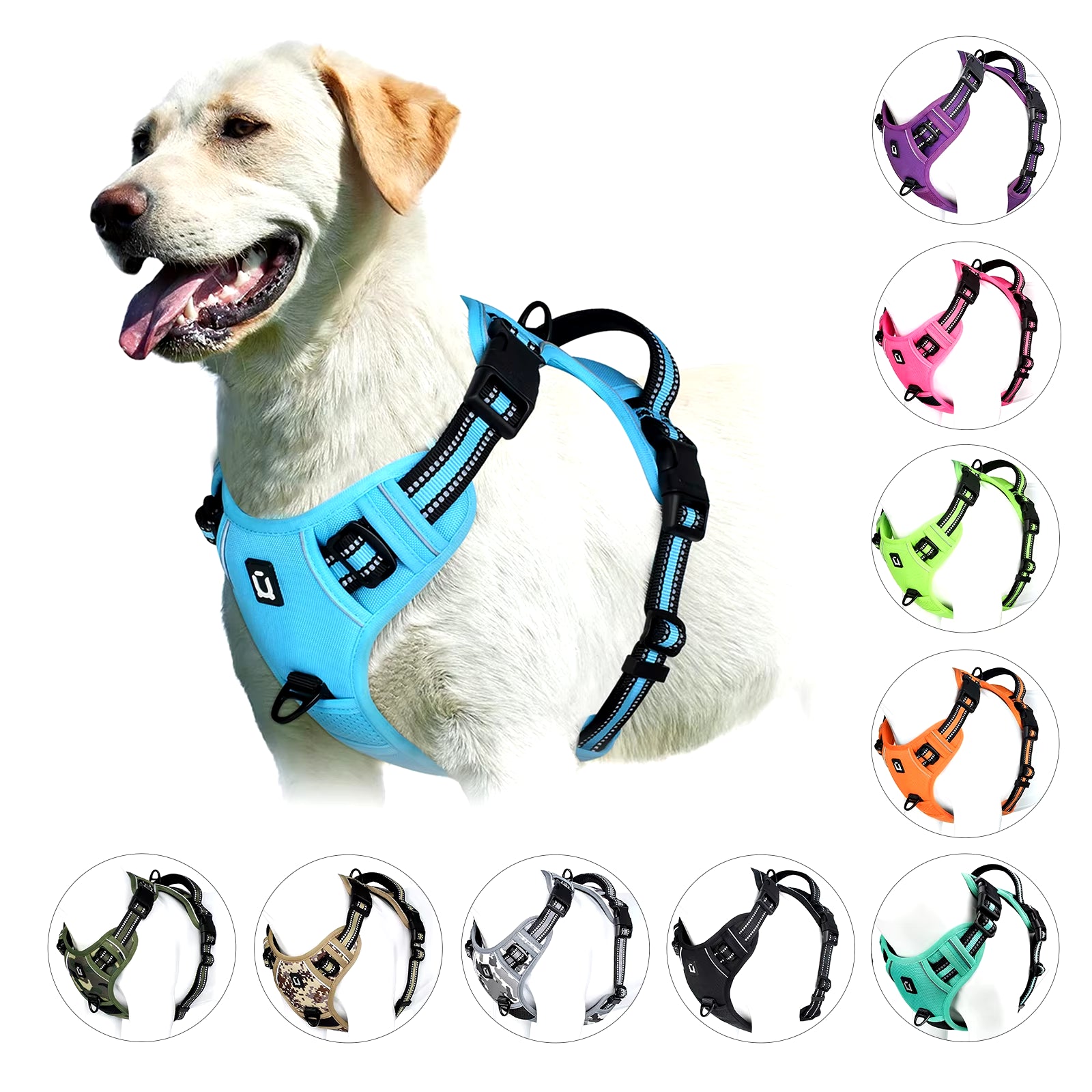 No Pull Dog Harness, Adjustable Soft Padded Pet Vest