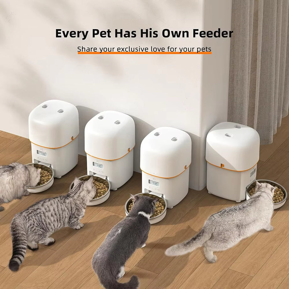 2L Smart Wifi Pet Feeder, 5V USB, Video for Cats & Dogs