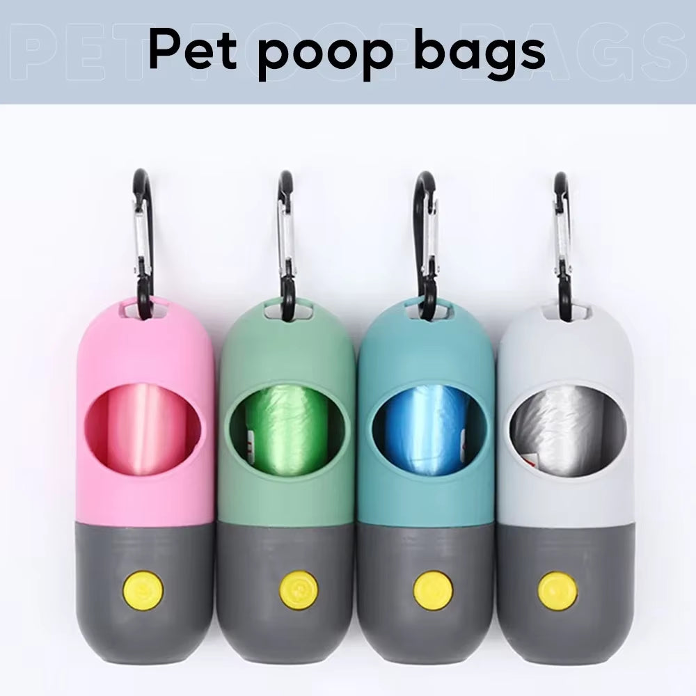 LED Dog Poop Bag Dispenser – Portable, Degradable Waste Bags