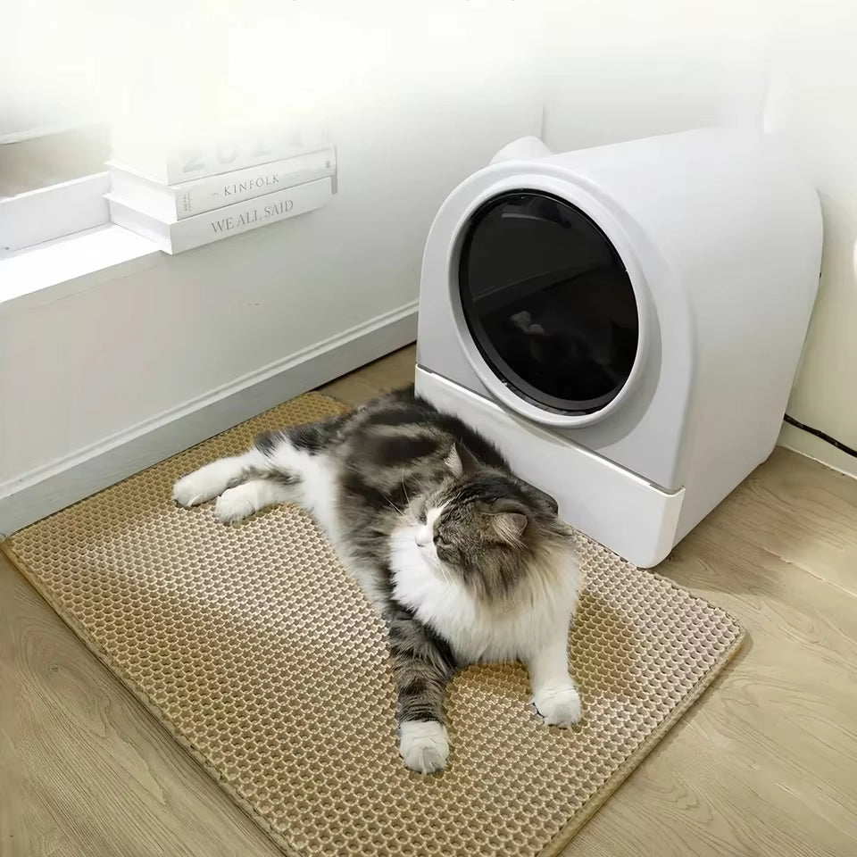 Double Layer Waterproof Cat Litter Mat, Non-Slip, Washable