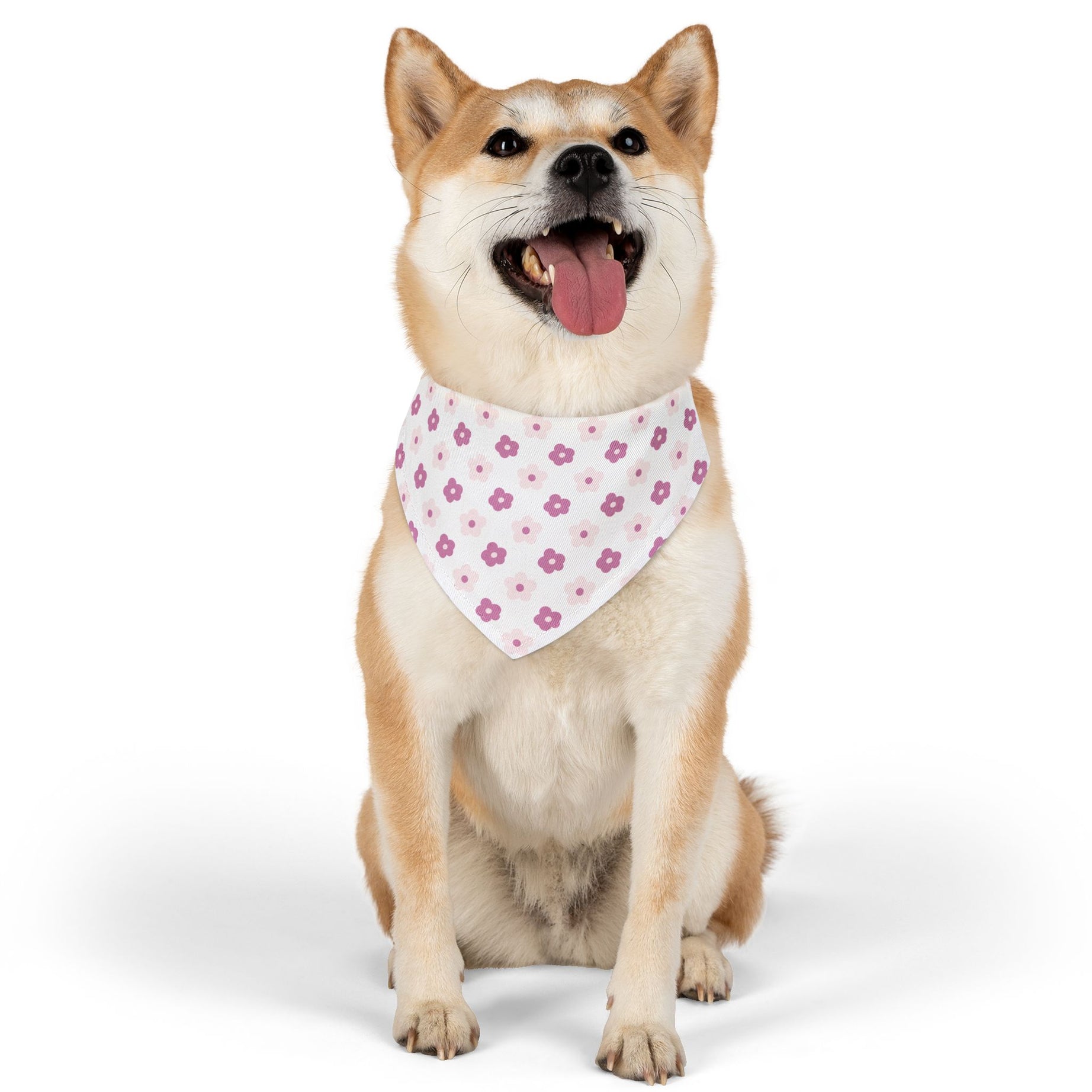 Flower Pattern 1 Pet Bandana Collar for Dogs