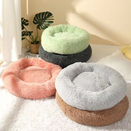 Ultra Soft Washable Pet Dog Bed, Round Cuddler Cushion, Warm