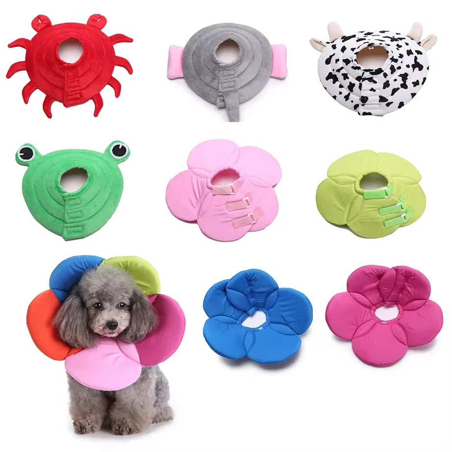 Flower Shape Dog Surgery Collar, Anti-Barking, Pomeranian Recovery