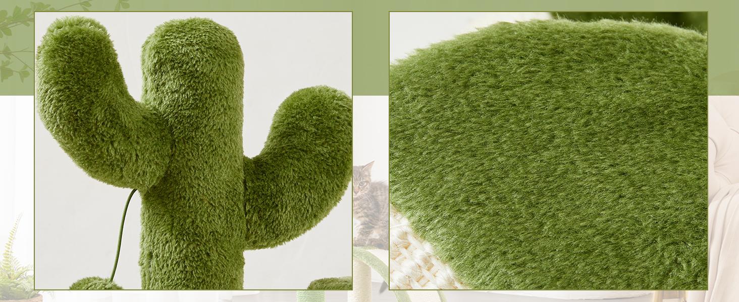 Cactus-Shape Natural Sisal Rope Cat Scratching Post – Easy to Assemble