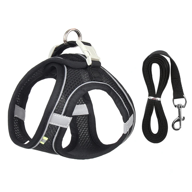 Dog Harness Leash Set for Small Pets – Adjustable Vest