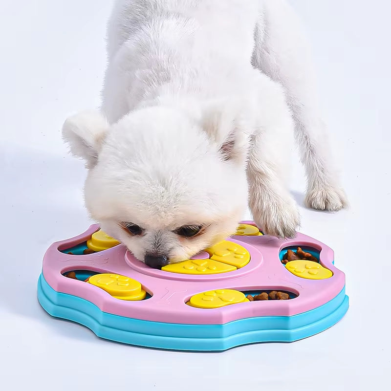 Dog Puzzle Toy Slow Feeder IQ Food Dispenser Non-Slip Bowl