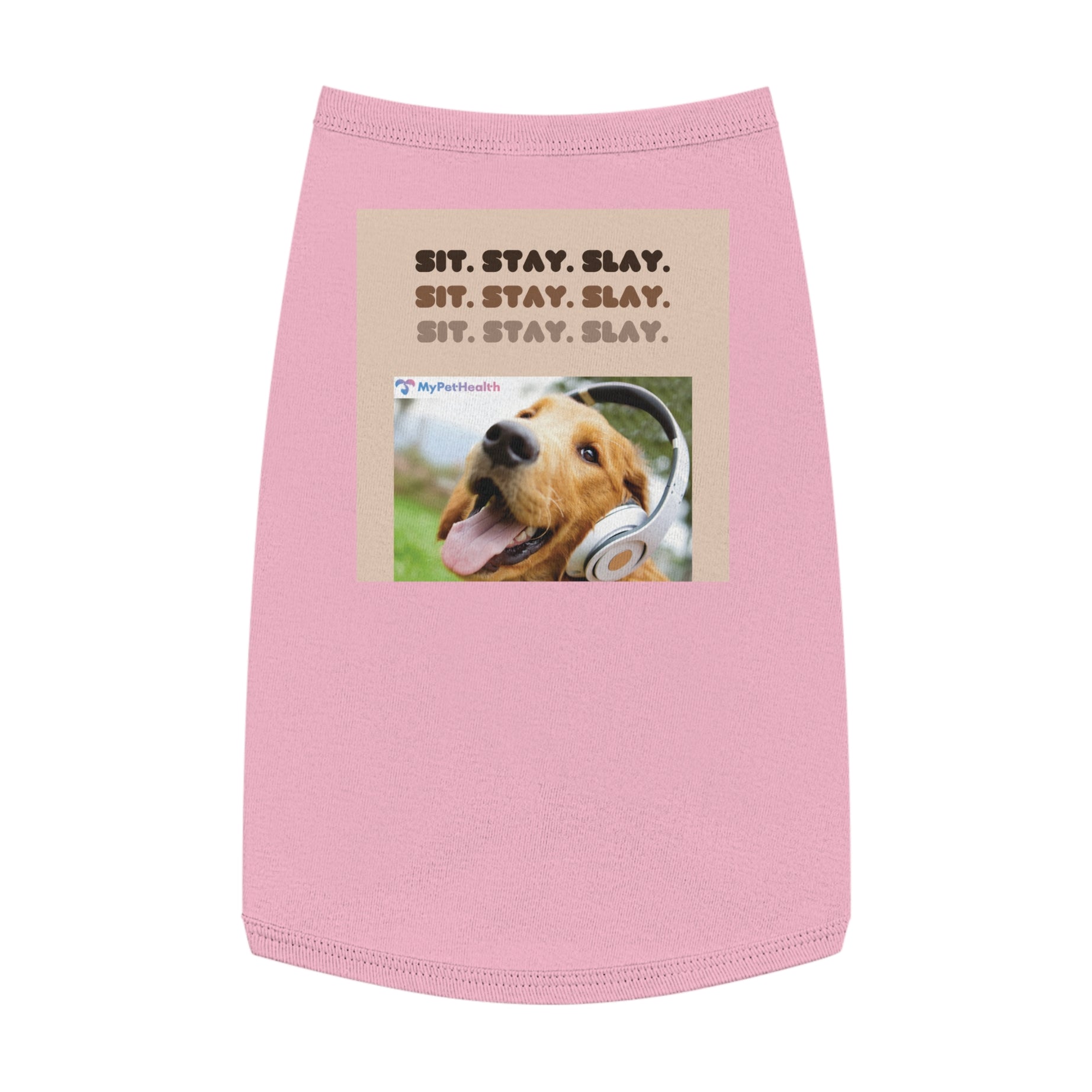 Funny Pet Tank Top - "Sit. Stay. Slay." for Dogs - Perfect for Pet Lovers and Gifts