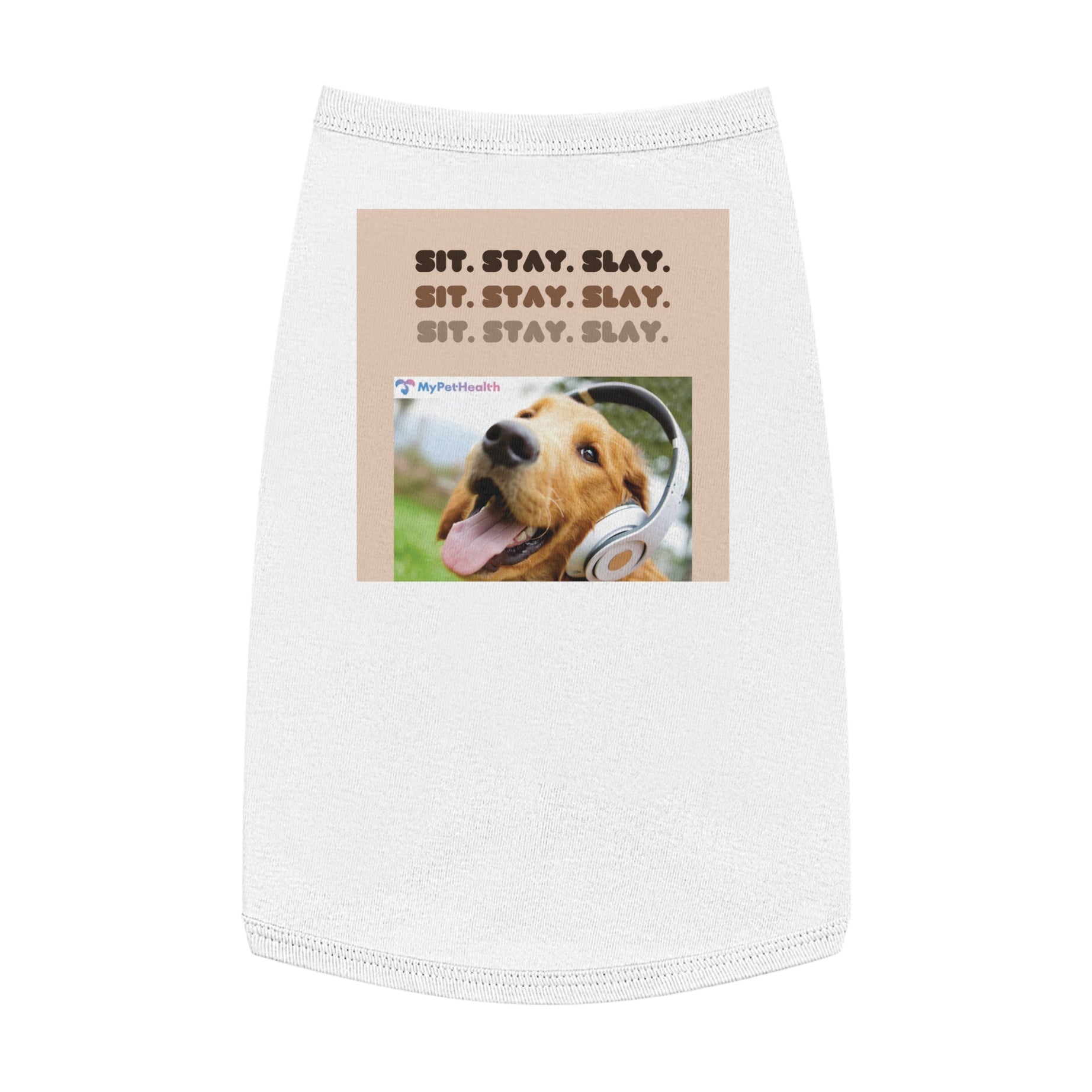 Funny Pet Tank Top - "Sit. Stay. Slay." for Dogs - Perfect for Pet Lovers and Gifts