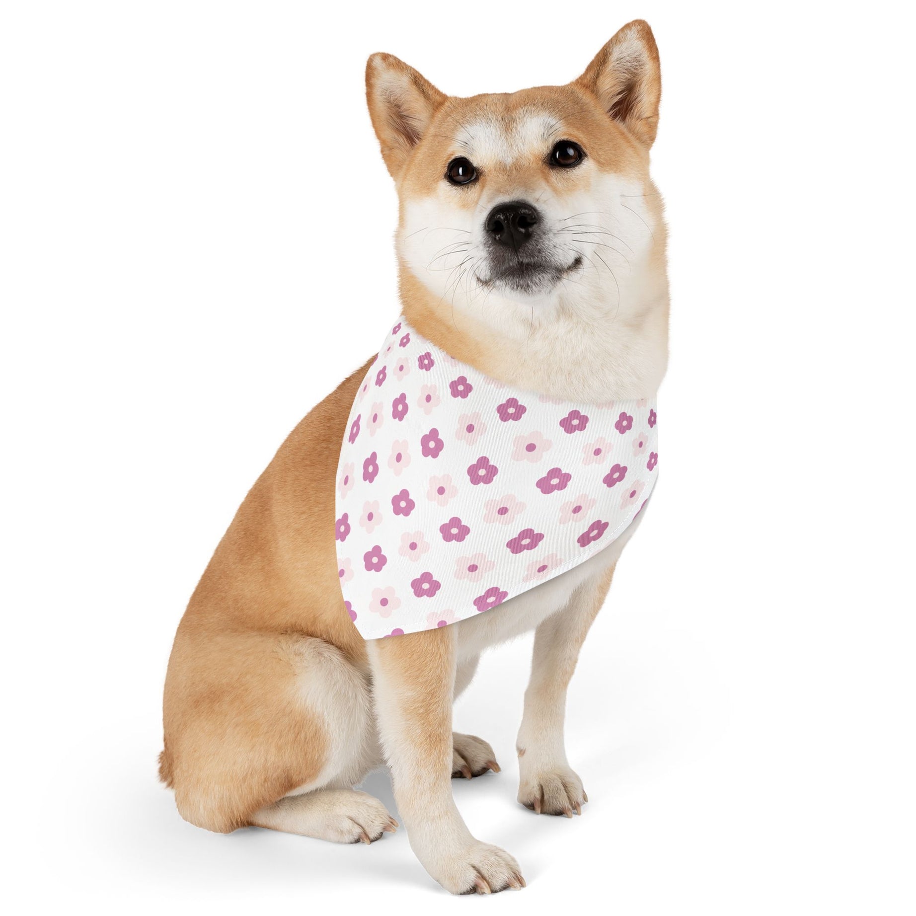Flower Pattern 1 Pet Bandana Collar for Dogs