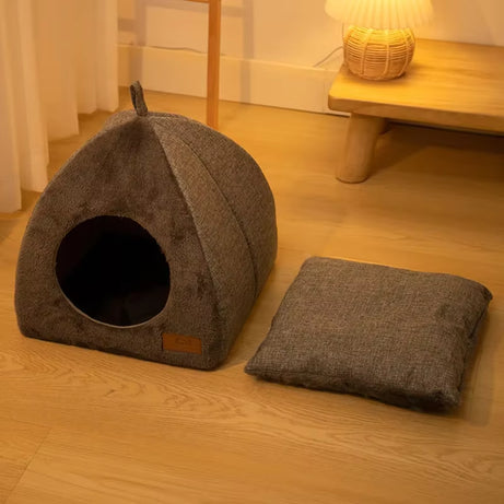 Winter Warm Foldable Cat Bed Soft Plush Pet House Sofa for Dogs