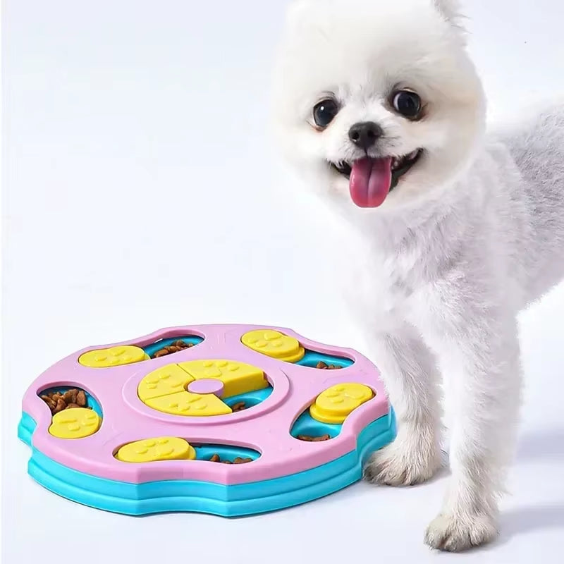 Dog Puzzle Toy Slow Feeder IQ Food Dispenser Non-Slip Bowl