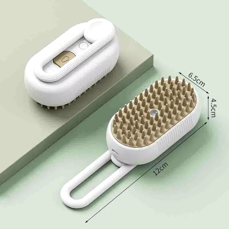 Cat Dog Pet Brush Steam Spray Folding Rotatable Hair Removal Comb
