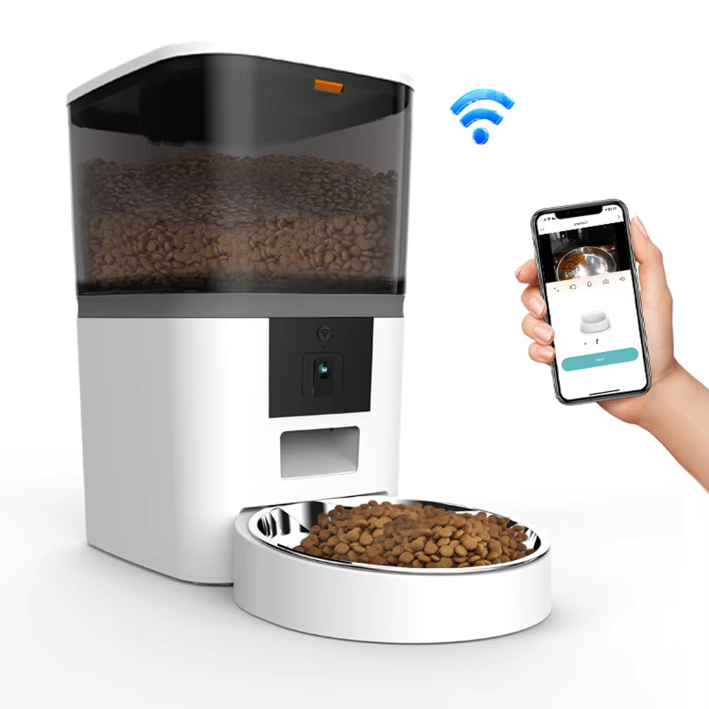 4L Smart Pet Feeder with Camera & App Control, Auto Dispenser