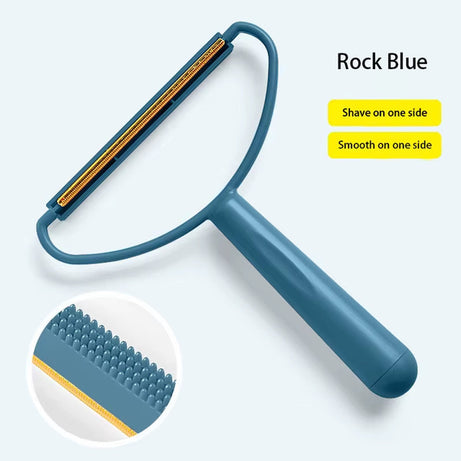 Portable Double-Sided Lint & Hair Remover for Clothes & Carpet