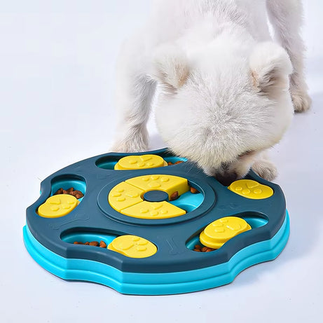 Dog Puzzle Toy Slow Feeder IQ Food Dispenser Non-Slip Bowl