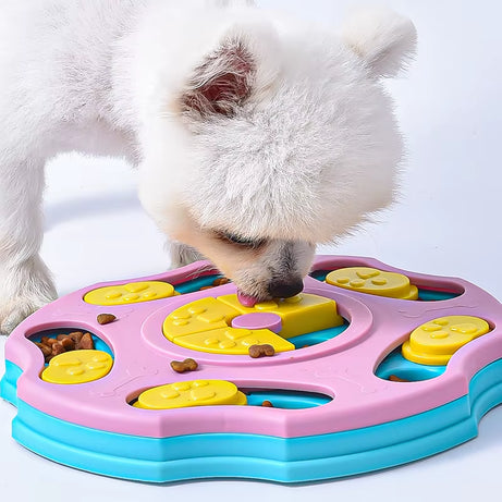 Dog Puzzle Toy Slow Feeder IQ Food Dispenser Non-Slip Bowl