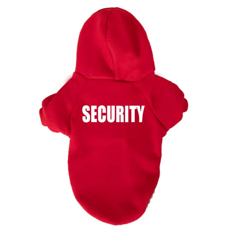 Security Dog Hoodie - Warm, Fashionable Pet Clothes for All Sizes